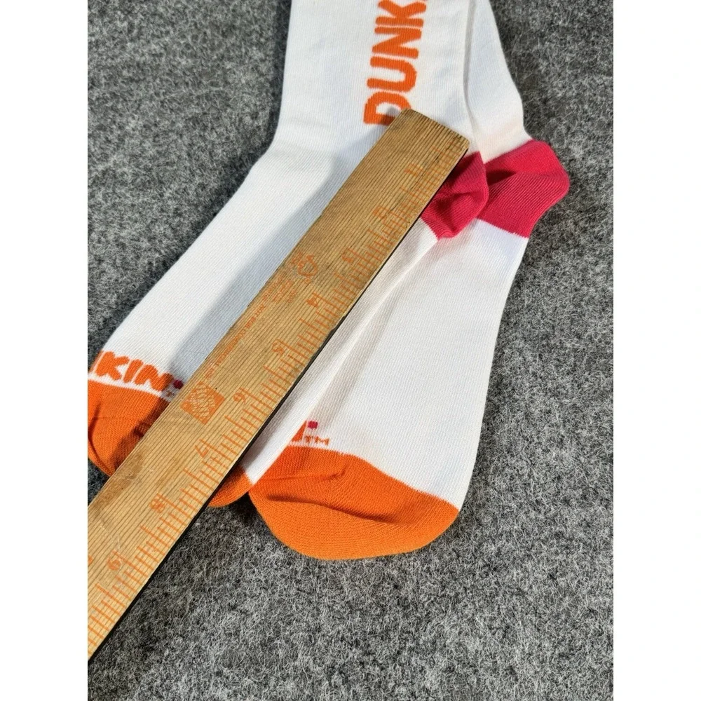 New Dunkin Donuts RARE Socks WHITE One Size Fits All